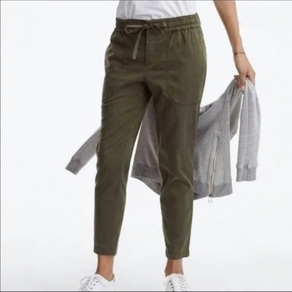 Lou & Grey Pants - Lou & Grey Olive Green Cargo Linen Pants Size S